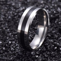2 Tone Men's Stainless Steel Ring