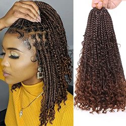 Befunny 8Packs 18 Senegalese Twist Crochet Hair Braids Small