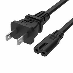 Tv Power Cord Cable For Sony Playstation 2 3 4 PS4 PS3 PS2 Samsung Apple LG Insignia Tcl Roku Sharp 2 Prong 2-SLOT LED