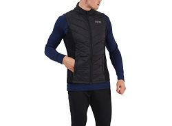 Tca Men's Excel Runner Thermal Lightweight Running Gilet Vest With Zip Pockets - Black Stealth XL