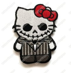 Wg062 Hello Kitty Joker Patch With Velcro - Full Colour