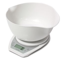 Salter Electronic Scale Dual Pour Mixing Bowl White