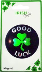 Iluv Irish Good Luck Round Magnet