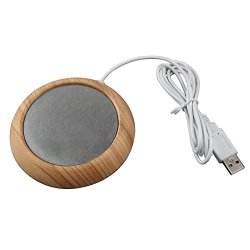 Myonly USB Desktop Mug Cup Warmer Electric Cup Heaters Coffee Wood Mug Warmer For Office home Desk Light Walnut