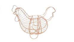 Continental Homeware - Rosegold Egg Basket - Chicken Design