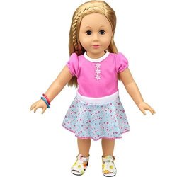 Wenjuan Sweet Doll Clothes Dress Accessories For 18 Inch Our Generation American Girl Doll A
