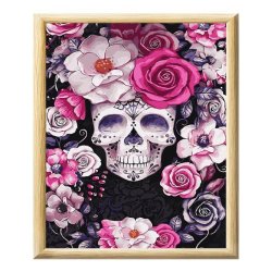 Adult Paint By Numbers With Frame - D A De Los Muertos