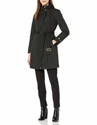 Cole Haan Women's Belted Quilted Jacket Black Small
