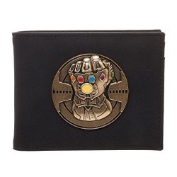Bioworld Infinity Gauntlet Bi-fold Wallet Pu Leather Money Id Cards Avengers Infinity War Thanos