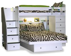 L Shaped Combination Bunk - No Chest Of Drawers Upto Queen ...