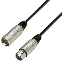 Adam Hall K3 Mmf 0050 500MM Male Xlr To Female Xlr Microphone Cable Black
