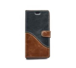 Tellur Book Case Genuine Leather Wave For Samsung S7 Black&brown