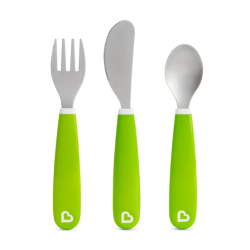 Munchkin Splash Toddler Fork Knife And Spoon Set - Green