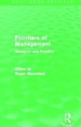 Frontiers Of Management - Research And Practice Paperback