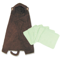 Trend Lab 6-piece Monkey Hooded Towel And Wash Kit