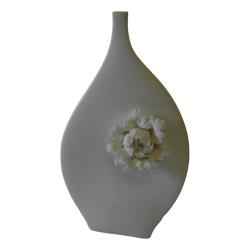 Porcelain Decor Vase With One Peony