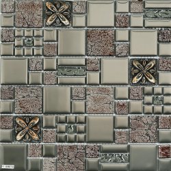 Mosaic Tile Pewter Floral Combo 295X300MM