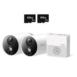 TP-link Tapo C400S2 Smart Wire-free Security Camera With 2 X 64GB Micro-sd