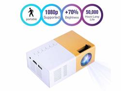 MINI Projector 1080P HD Portable MINI Private Home Theater Projector Outdoor&indoor LED Movie Projector Suitable For Party Traveling Camping
