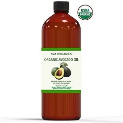 Avocado Oil - 100% Pure Organic Certified Natural Essential Oil Cold Pressed Unrefined Therapeutic Grade By Sva Organics -16 Oz For Hair Skin