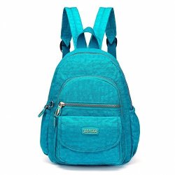 Aotian MINI Nylon Women Backpacks Casual Lightweight Strong Small Packback Daypack For Girls Cycling Hiking Camping Travel Outdoor Wake Blue