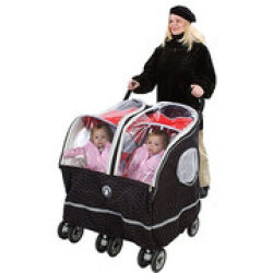 Warm As A Lamb - Twin Stroller Winter Coat Cover Black