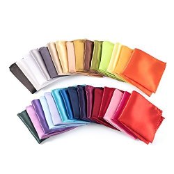 30 Pcs Mens Pocket Squares Handkerchief For Wedding Party 30 Kinds Of Colors