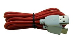 Bright Generic Color 2 Meter Long Data And Charging Cord For Nabi Jr And Xd Tablets Red