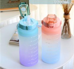 2L Motivational Water Bottle - Mint Lid