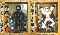 Stikbot Black And White Action Figures With Black Suction Cups Black & White Duo