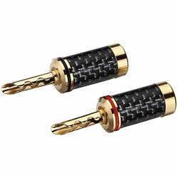 Freajoin 24K Gold Plated Copper Alloy Banana Plugs Speaker Connector Banana Plugs Bfa 5 Pairs