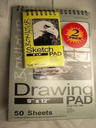 Bonjour Drawing Pad 9 X 12 And Sketch Pad 4 X 6 Bundle
