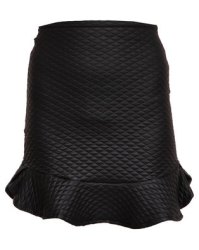 Peg Mini Flair Skirt in Black