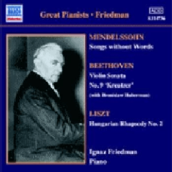 Beethoven mendelssohn liszt - Violin Sonata songs Without Words Friedm Cd