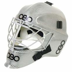OBO R Fg Field Hockey Goalie Helmet - Silver Fiber-m