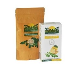 Moringa Powder And Moringa Tea - Lemon & Ginger Infusion