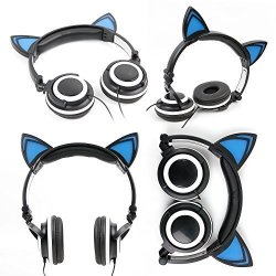Duragadget Cat Headphones With Light Up Ears In Black - Compatible With The Zte Blade A2
