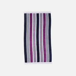 Superbalist Purple Navy Striped Tassle Beach Towel