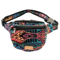 Bright Embroidered Print Moonbag