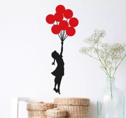 Banksy Girl With Balloons Wall Sticker