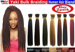 yaki bulk braiding human hair