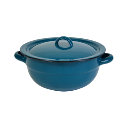 CoLor Enamel Vegetable Dish 18CM Dark Blue red fuchsia - 18CM Dark Blue