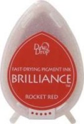 Brilliance D.drop Ink Pad - Rocket Red - Pigment Ink