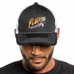 Flex On Black white Trucker Hat