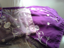 Lovely Purple Saree With Matching Blouse R320