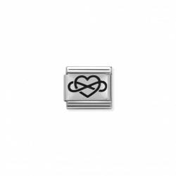Silvershine Oxidised Infinity Heart Link