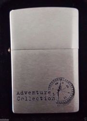 Original 2000 Marlboro Zippo Lighter Adventure Collection Compass Brushed Chrome Rare