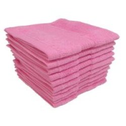 Elegant Zero Twist Bath Towels 380GSM Pink Carnation 30 Pack