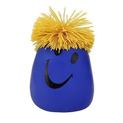 BCDshop Squishy Toys Super Stretchy Moody Face Stress Ball Smile Face Squeeze Toy Time Killing Toy Gift Blue Pu