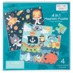 Stephen Joseph 4 In 1 Magnetic Puzzle Book Boy